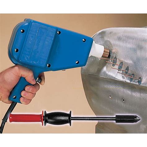 sheet metal stud welder pliers|pulling dents in a stud welder.